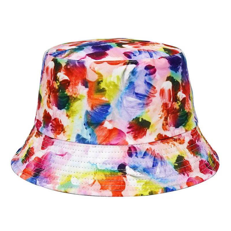 Spring and Summer Cotton Print Bucket Hat Fisherman Hat Outdoor Travel Sun Cap For Men And Women 180