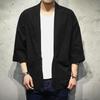 Men's Chinese Style Three-Quarter Sleeve Tang Suit Kimono Cardigan , Summer Loose Fit