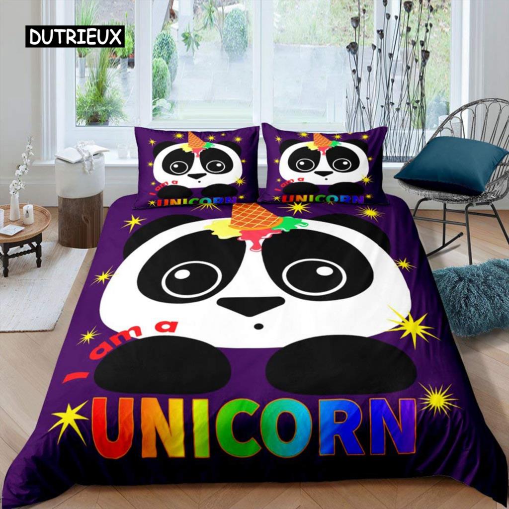 Dolphin Comforter Cover King Size Cute Unicorn Duvet Cover Cartoon Animal Pattern Bedding Set Blue Ocean Beach Theme Quilt Cover