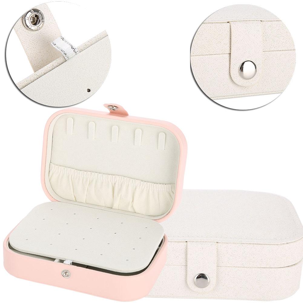 Portable Jewelry Box Earring Ear Stud Ring Necklace Holder Storage Organizer Case