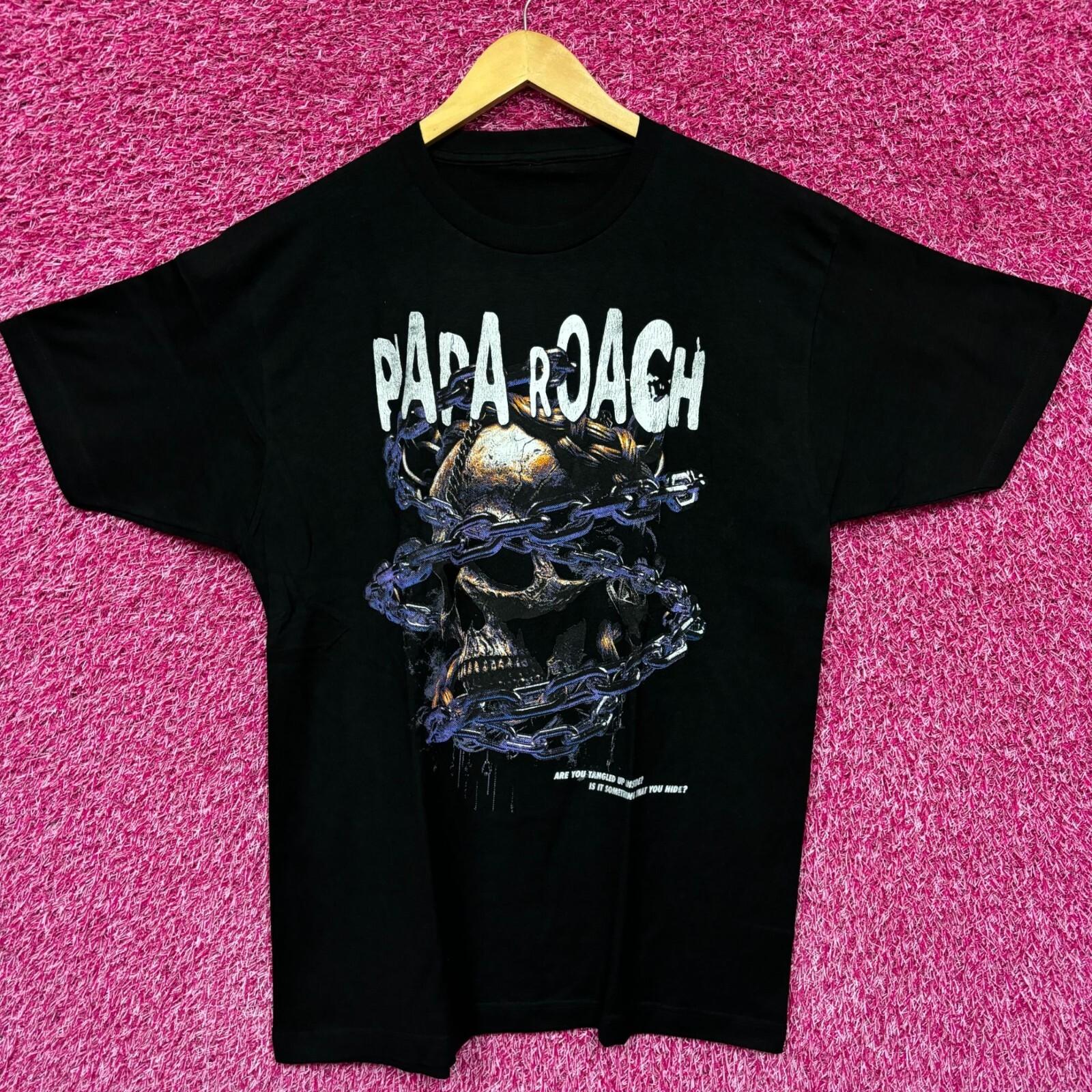 

Papa Roach Rock Nu Metal Distressed Tshirt size Large XXXL
