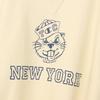 Champion Long Sleeve Cotton USA 10oz Fleece with Graphic Print and Reverse Crew Men's Sweatshirt, 100% Weave® Neck, Cream, C3-B013