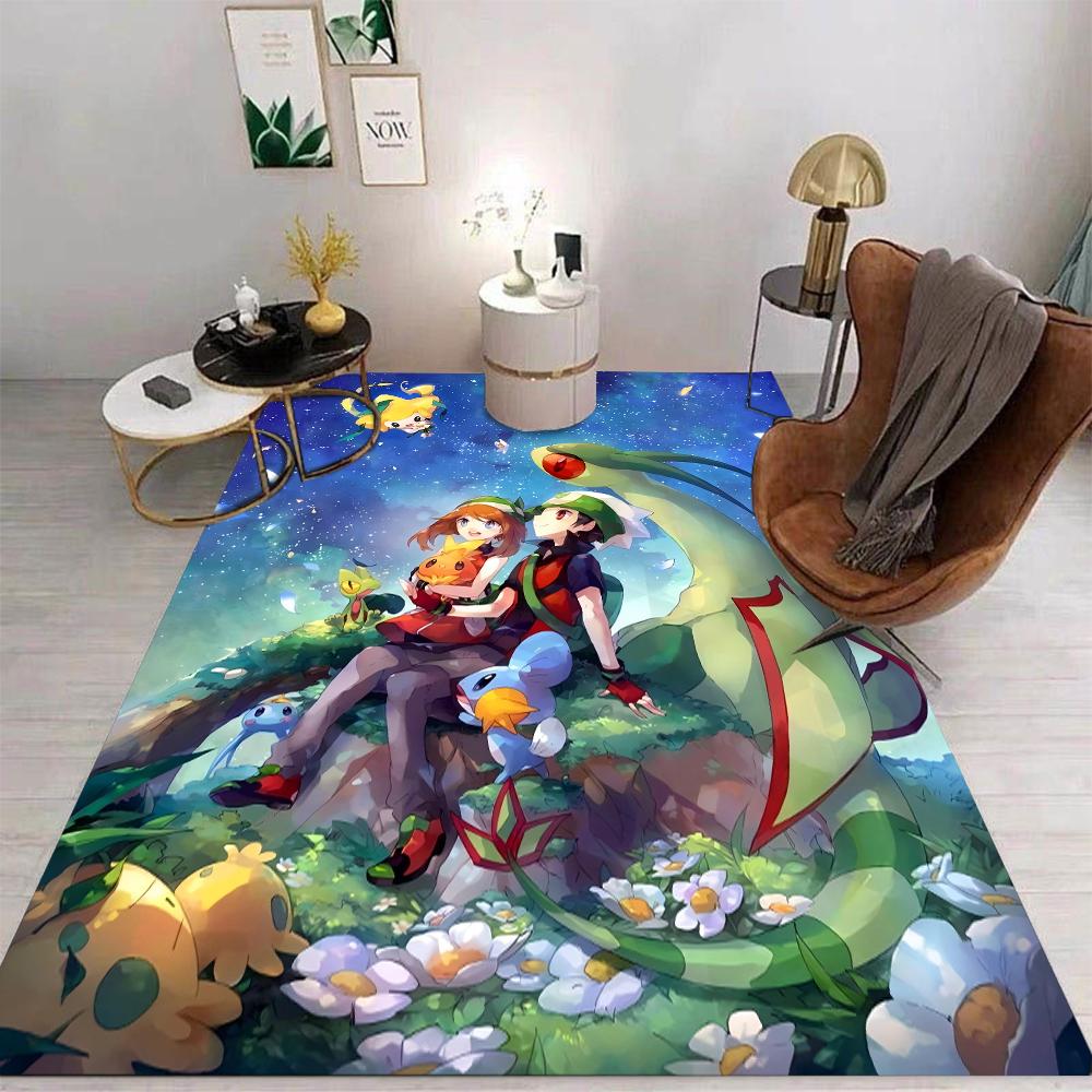 Pokemon Cartoon Carpet Rug for Home Living Room Bedroom Sofa Doormat Child Play Area Rug Non-slip Floor Mat Gift