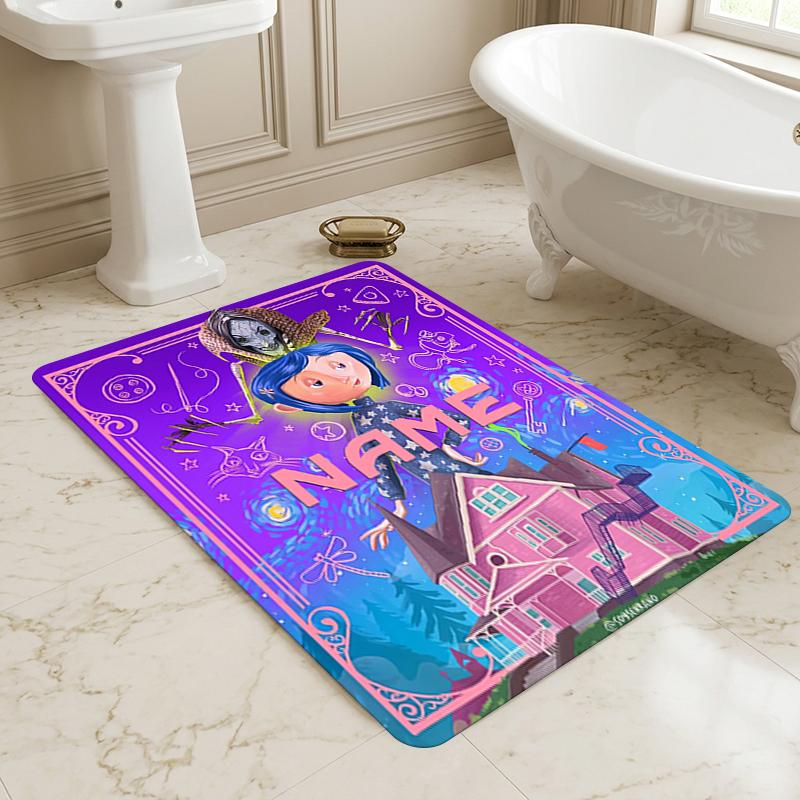 Personalized Name Magic Night Living Room Non-Slip Area Rug Soft Carpet for Bedroom Playroom Sofa Office Home Decor Doormat