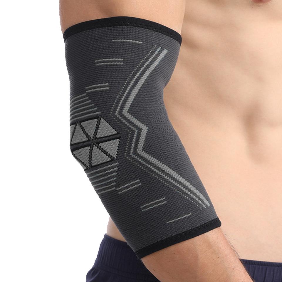 Loogdeel 1Pcs Elbow Guard Knitted Nylon Breathable Sweat Absorbing Summer Running Sport Arm Guard For Cycling Fitness Basketball