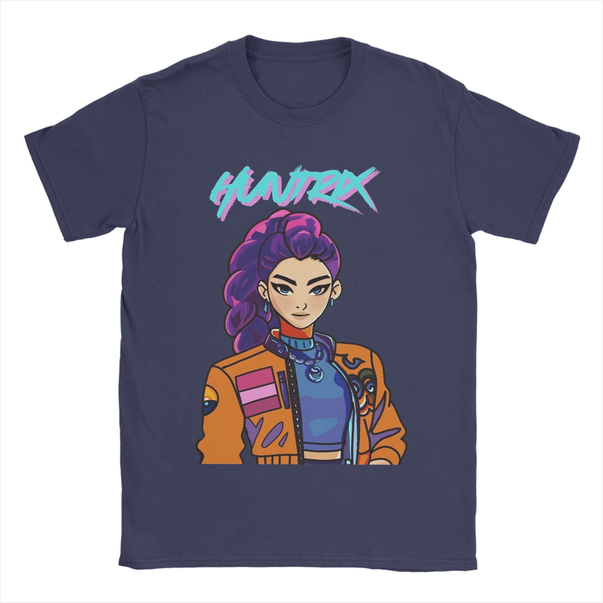 

Huntrix Kpop Demon Hunters Rumi T Shirt Summer Pure Cotton T Shirts For Men Hip Hop Casual Tshirt Short Sleeve Vintage Tops 4XL