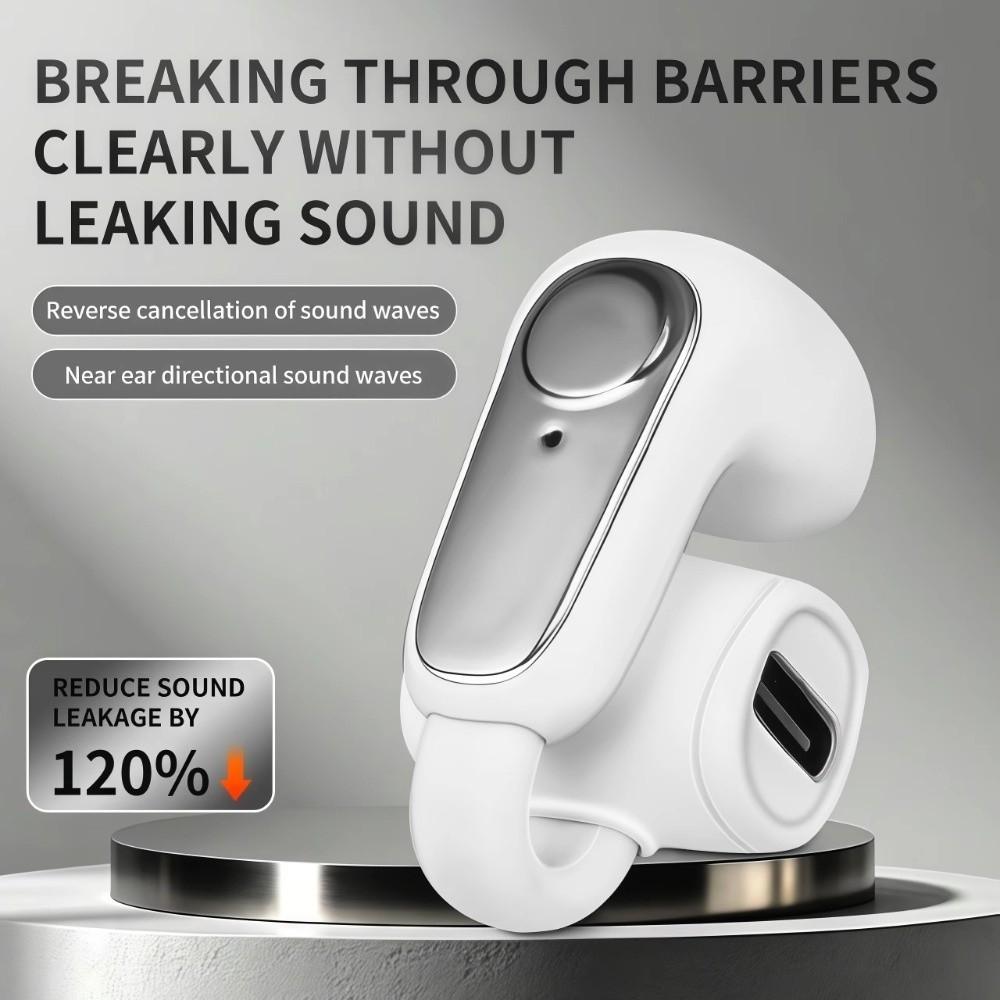 1pc Single Bluetooth 5.4 Ear Headphones Clip-On Headset Fashion Wireless Headphones