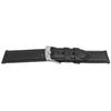 Watch Strap - MY-MONTRE - Buffalo-grained Calfskin - Black - 22mm - Semi-gloss