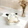 Bathroom Soap Box Puppy Shape Waterproof Soap Dish with Raised Drainage