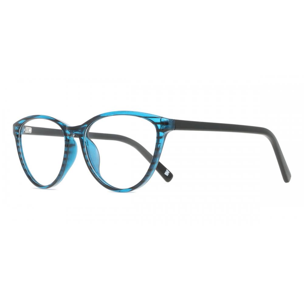 Full Rim Cat Eye Transparent Stripped Blue Smartbuy Collection Lilly Cp127b Fashion Women Eyeglasses