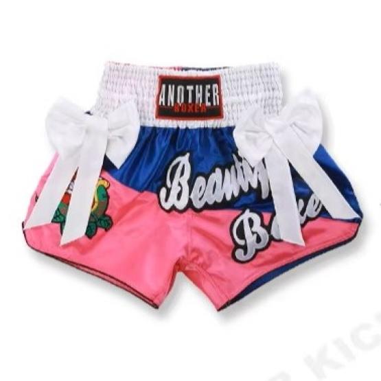 Ribbon Bow Muay Thai Shorts Pants Kickboxing Boxing MMA UFC Martial Arts Unisex Men Women Kid Quick Dry Print Elastic High Waist Polyester Training