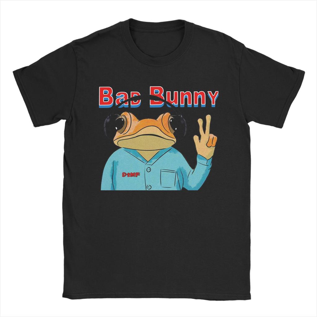 Vintage Bad Bunny T Shirts Unisexs  Pure Cotton Fun TShirt Crewneck  Tees Short Sleeve Clothing Classic