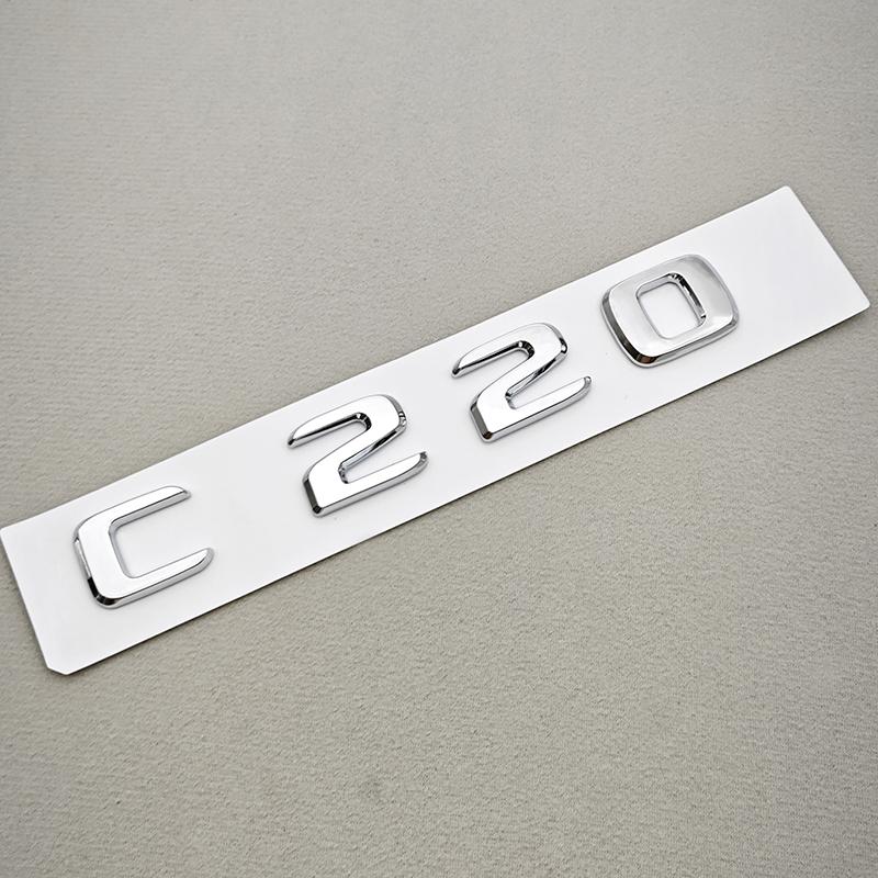For Mercedes Benz C Class C200 C220 C300 W204 W205 W206 Trunk Emblem Badge Logo Car Styling Sticker Glossy Matte Black Chrome