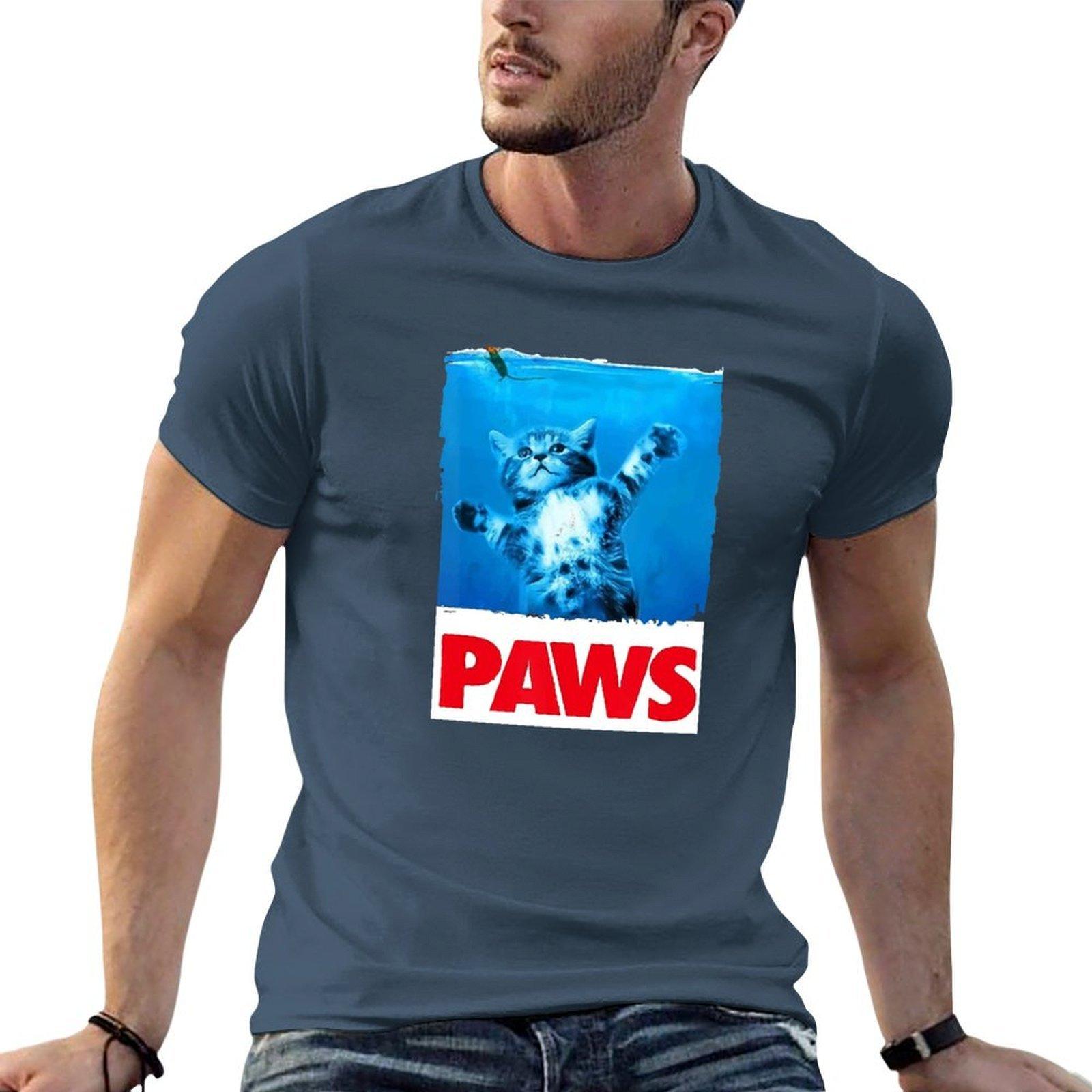 Paws Cat and Mouse Top, Cute Funny Cat Lover T-Shirt t shirts for Unisex cotton soft anime t shirts for Unisex T-Shirt S