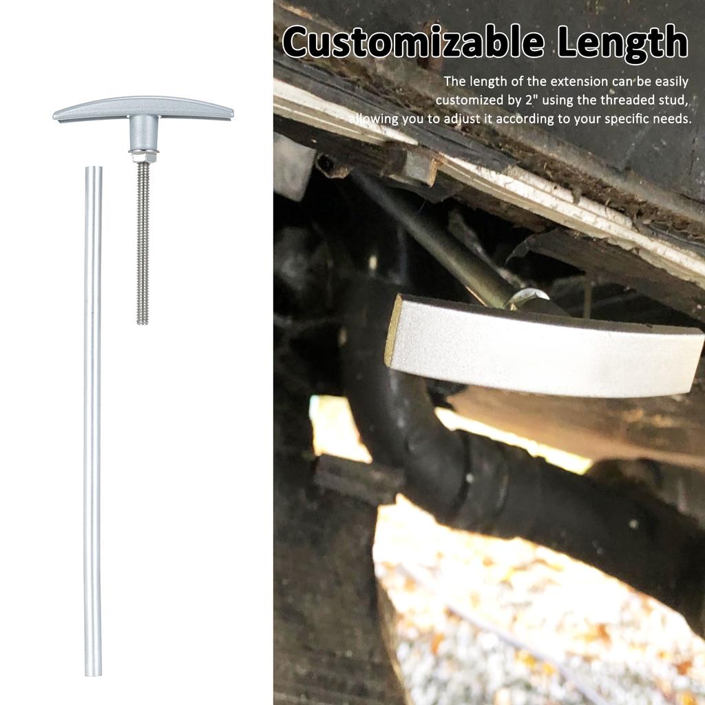 RV Waste Valve Extension Tube, 2 Pack 9"" Extension Rods Facilitates Waste Management, Compatible