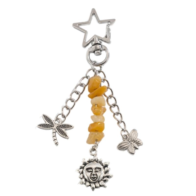 Creative Sun Keychain Fashion Alloy Keychain Unique Trendy Accessories Stylish Key Holder Alloy Texture for Any Occasion