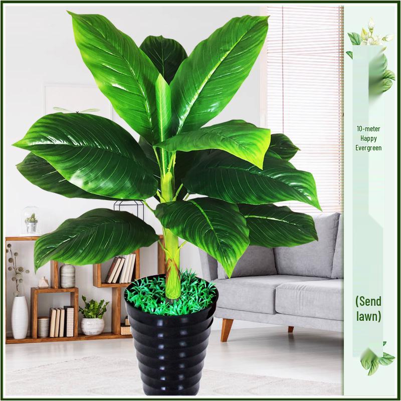 Large Indoor Evergreen Bonsai: Fake Plastic Tree Decor for Living Room.