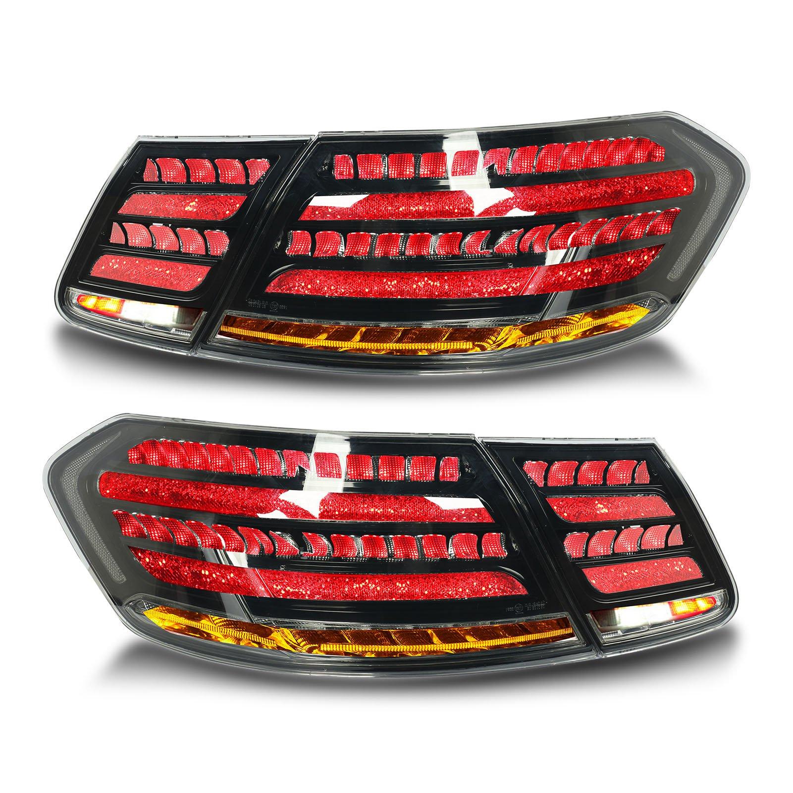 

для замены светодиодных задних фонарей в стиле Maybach для Benz EКласс W212 Седан 2013 по 2016 чёрный