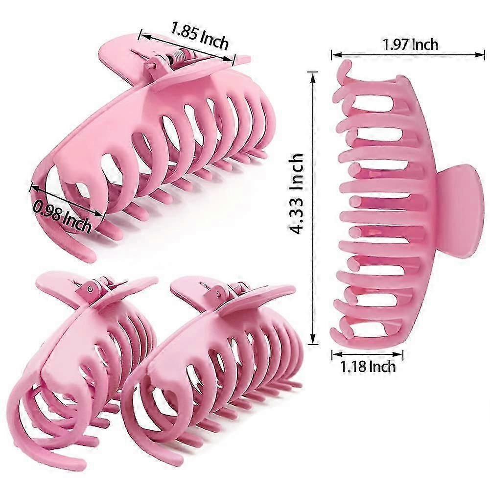 Große Haarklammern für Damen 4 Zoll Rutschfeste Große Krallenclips für Mädchen Dickes Haar