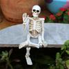 Realistic Waving Skeleton Miniature Figurine Handcrafted Resin Art Ornament Perfect For Halloween Holiday Decors Gift