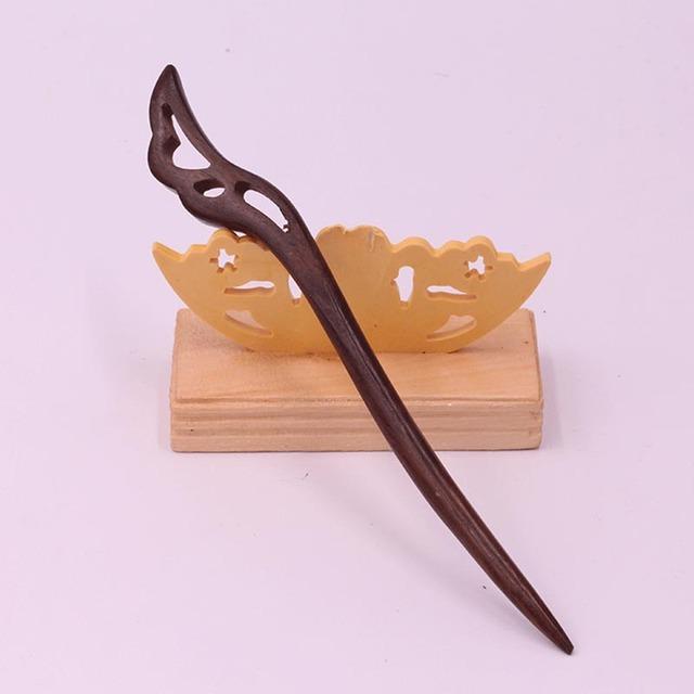 Chinese Hair Sticks Wooden Hairpins For Women Traditonal Carved Vintage Hanfu Hair Fork Ancient Chop Stick Headwear Jewelry