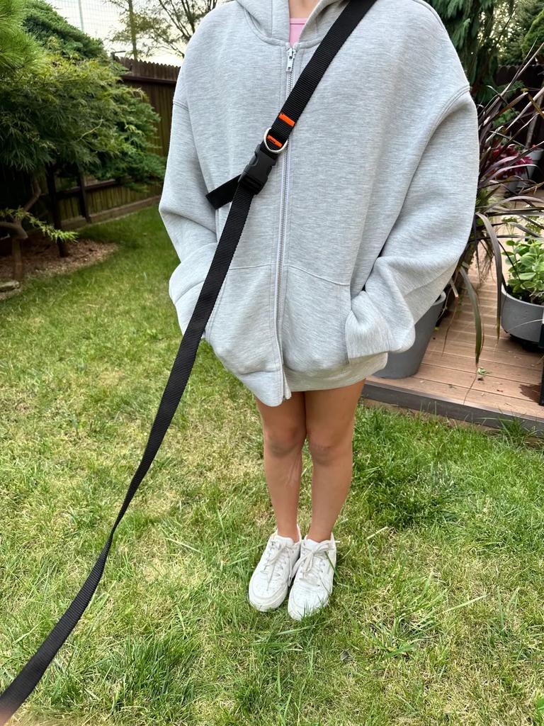 Dog Leash with Shock Absorber 280cm BLACK Adjustable Sports