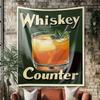 Retro Whiskey Theme Digital printing polyester wall tapestry suitable for use in living rooms bedrooms offices bars and party