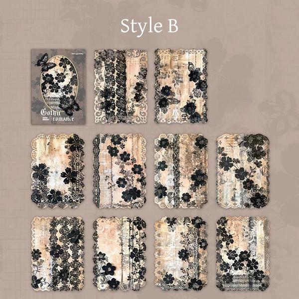 

10 шт./упак. готическая кружевная серия скрапбукинг декоративный материал бумага идеально подходит для коллажа журнал ремесла DIY принадлежности