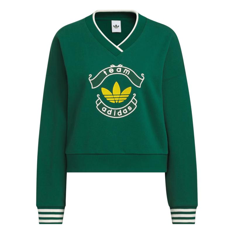 Adidas Originals Women's V-Neck Fleece Sweatshirt