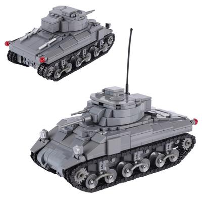 Military U.S. Sherman Medium Tank Main Battle Tank Soldier Police Building Blocks WW2 Bricks Army Kids Children  Boys