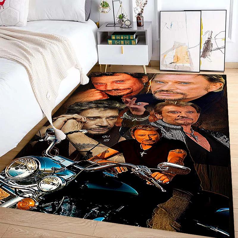 Rock Legend Johnny Halliday carpet Suitable for all seasons Home Decor Doormat Office chair cushion Protective pad