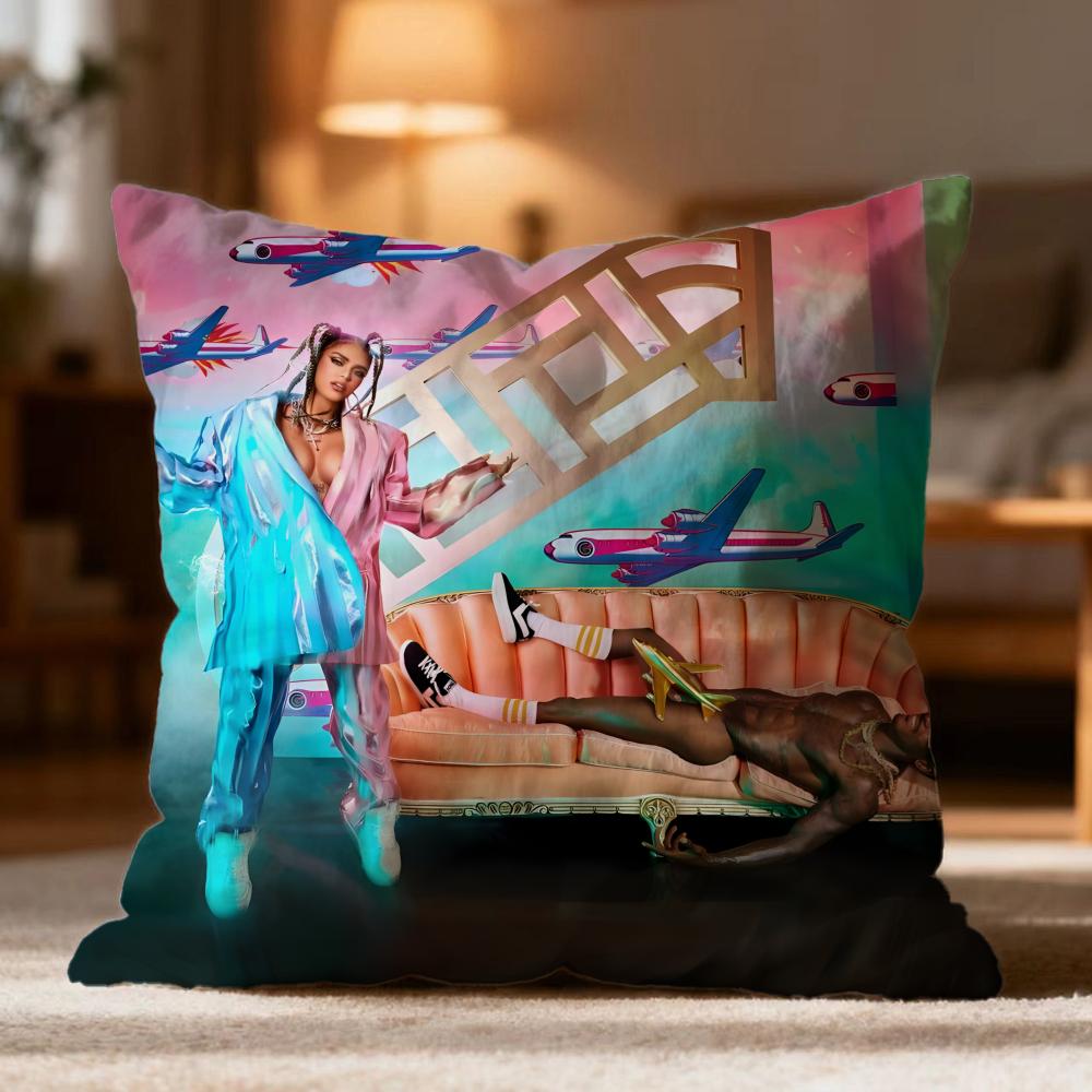 Hot KKAROL Ged Cushion Cover Soft Washable Pillow Case Multi-Scene for Couch Bed Travel Office Use