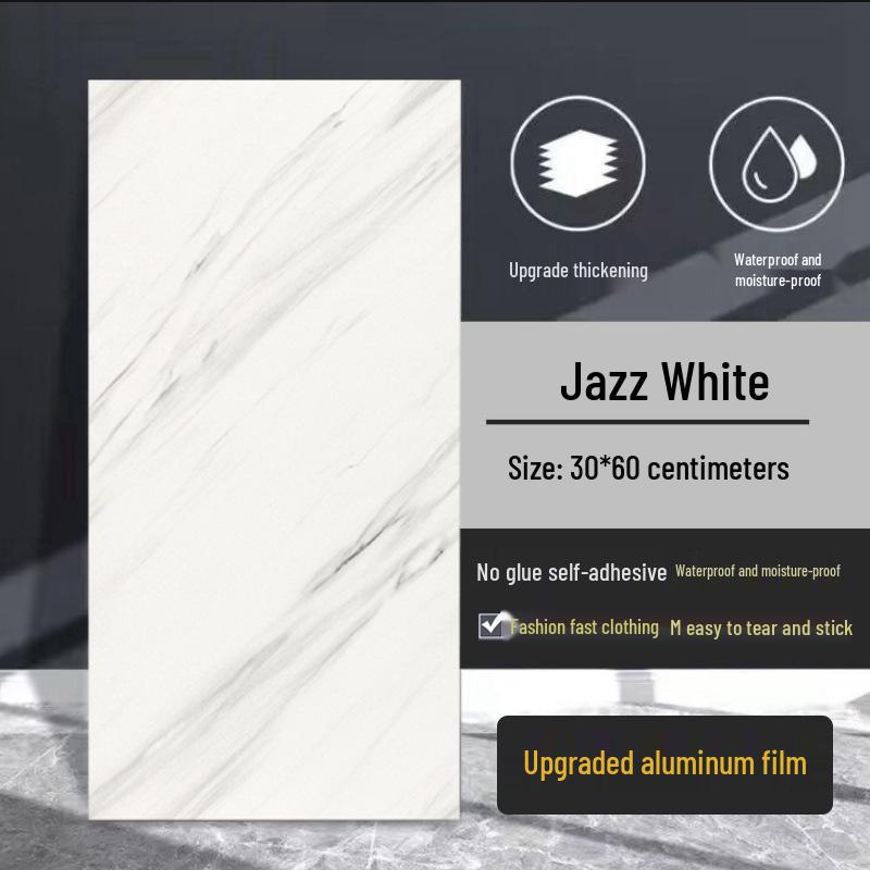 Wasserdichter Marmor Fliesenaufkleber: Selbstkleidende, schimmelresistente PVC-Wandverkleidung für Küchen & Bäder