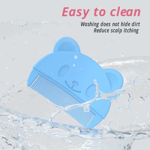 Baby Scalp Brush Cradle Cap Brush, 2 Brushes, Soft Silicone Baby Bath Brush, Baby Head Scrubber with Curved Comb, Exfoliating, Newborn Scalp Bath Tool