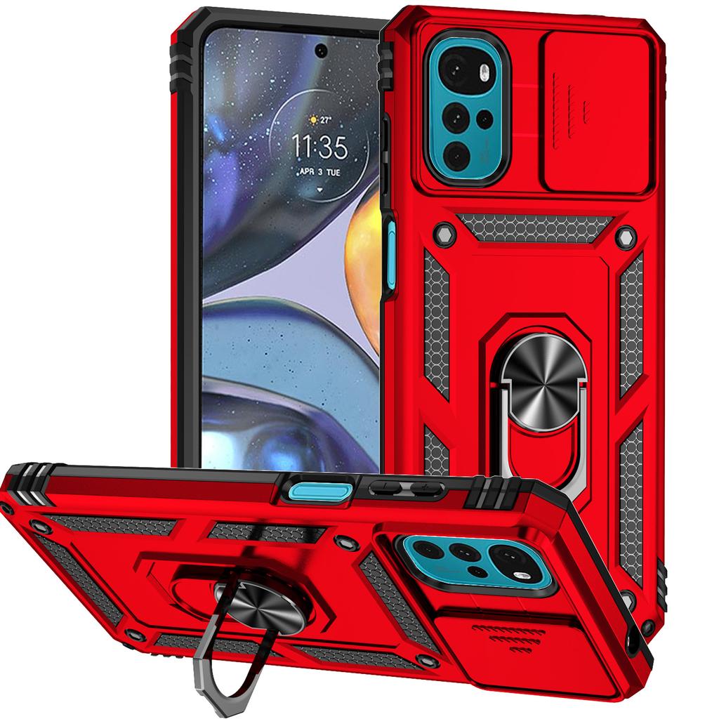 For Motorola Moto G22 Case  Magnetic Ring Shockproof Armor Phone Cases For MotoG22 G22 G 22 Slide Lens Camera Protect Cover