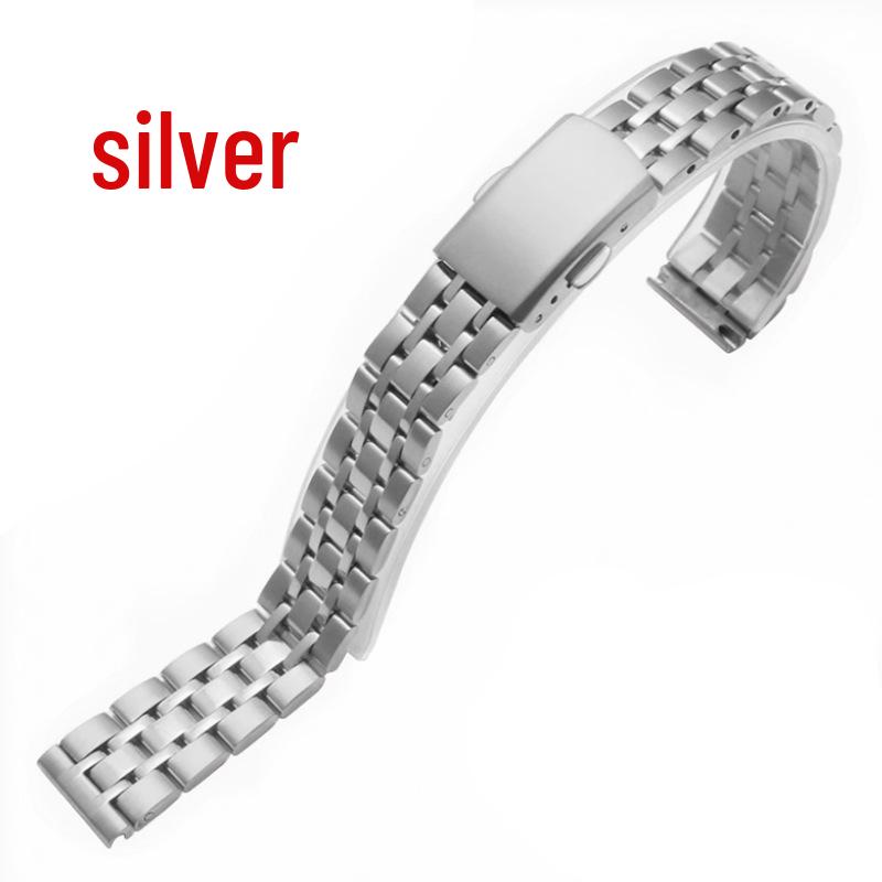 

Women s Stainless Steel Five-Link Watch Band with Double Press Folding Buckle, 10-22mm 21mm