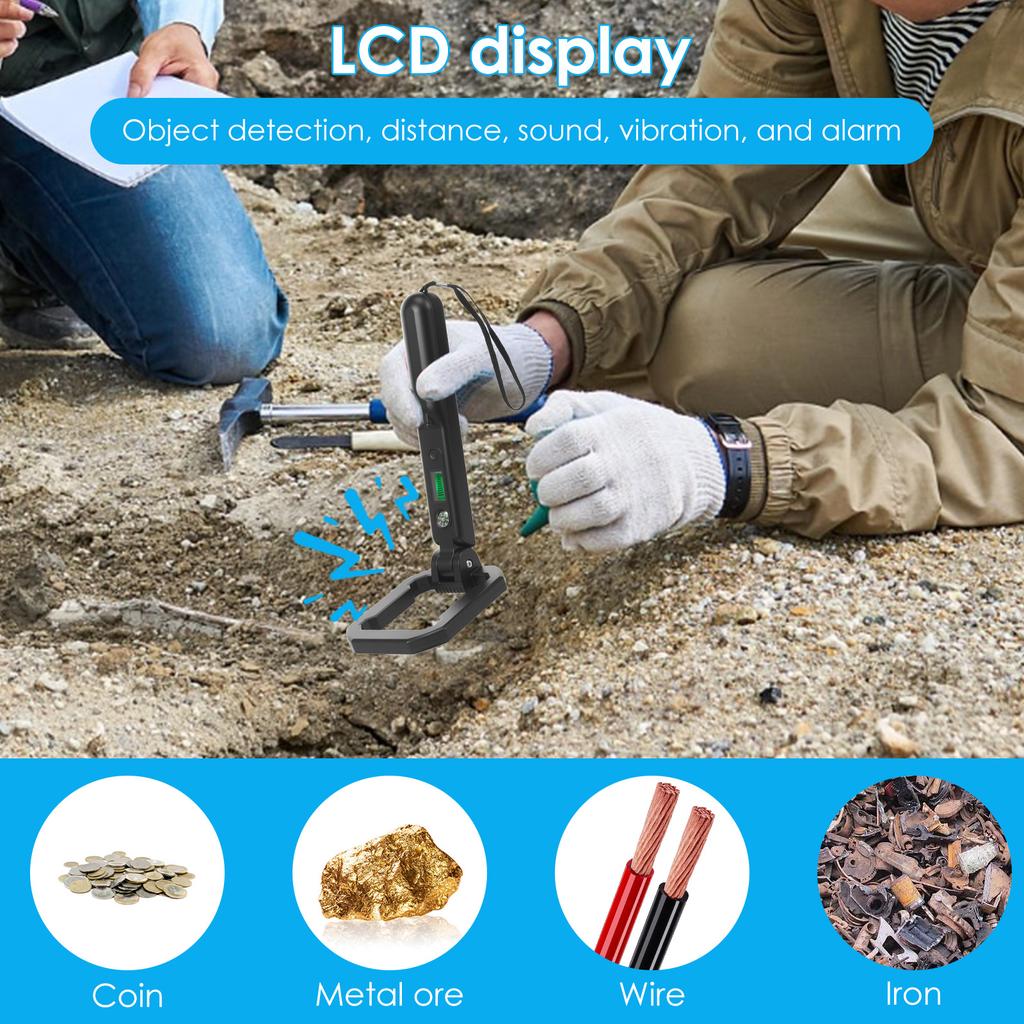 1 Pc Handheld Metal Detector Metal Detector Pinpointer 360° Foldable Detection Instrument Portable Metal Finder Detector Tools