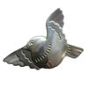 Flying Bird Brooch Pin with Sculpted Feather Forms and Engraved Detailing, Silver-Tone Alloy Jewelry for Jackets, Workwear, Coats and Scarves, 1.38 In
