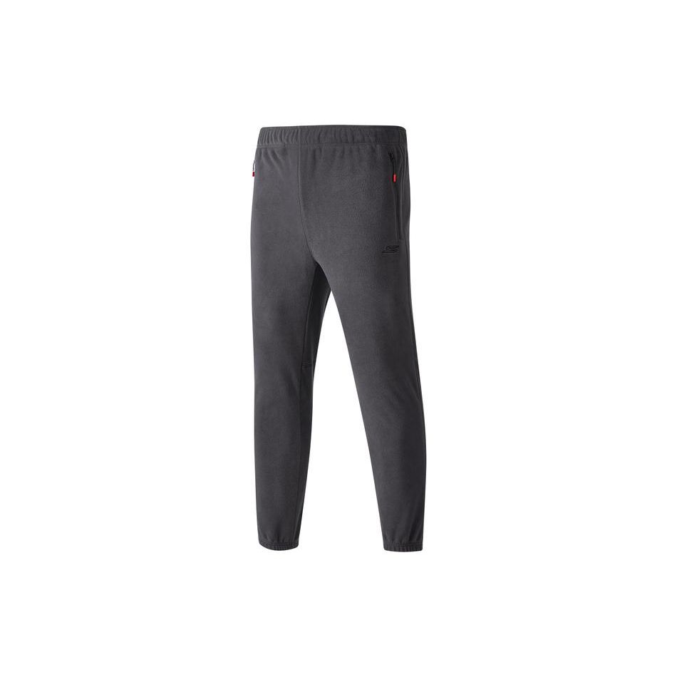 Skechers Solid Color Mid-Rise Cuffed Fleece Knit Joggers Men bottoms Iron-Gray P423M110-00C9 S