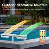 Fontana per piscina con luce LED a 7 colori, fontana per piscina con doppio spruzzo regolabile, cascata, irrigatore e refrigeratore per piscine fuori terra e interrate.
