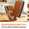 Pro Samsung Galaxy Z Fold8 Fold 8 Široký Ultra Originální Kožený Flip Pouzdro Retro Voskovaná Kůže Luxusní Hovězí Kůže Stojan Kryt Telefonu pro Fold8