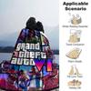 1pc Grand Theft Auto Soft Flannel Blanket with Designer Print A cozy blanket for all seasons, perfect for the couch, bed, office