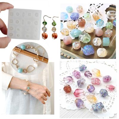 Silicone Crafting Moulds Geometric Shape Handmade Beads Moulds Silicone Texture Perfect for Making Beads and Earrings