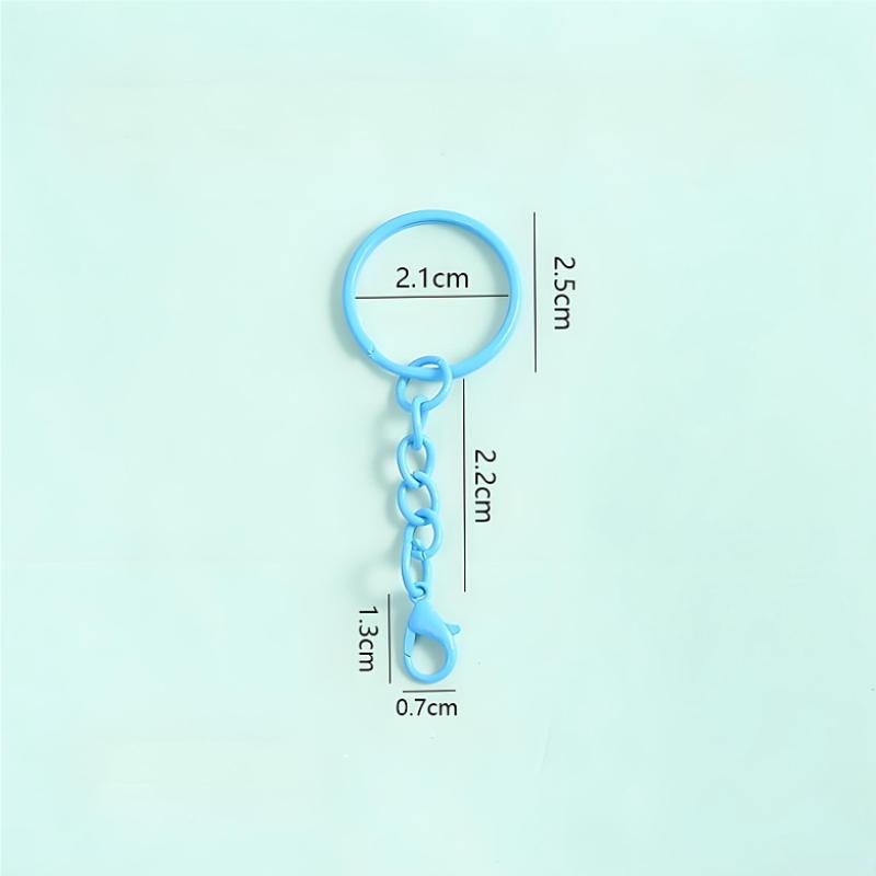 Key Rings with Chains and Lobster Clasps for Handmade DIY Jewelry Colorful Keychains for Girls Bag Charms Accessories Gifts