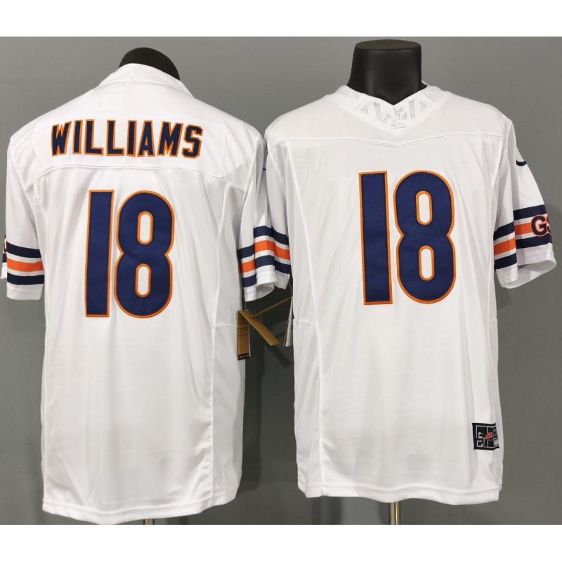 Chicago Bears 18 Williams Trikot Herren Football Fan Spiel Gestickt Atmungsaktiv Schnelltrocknend