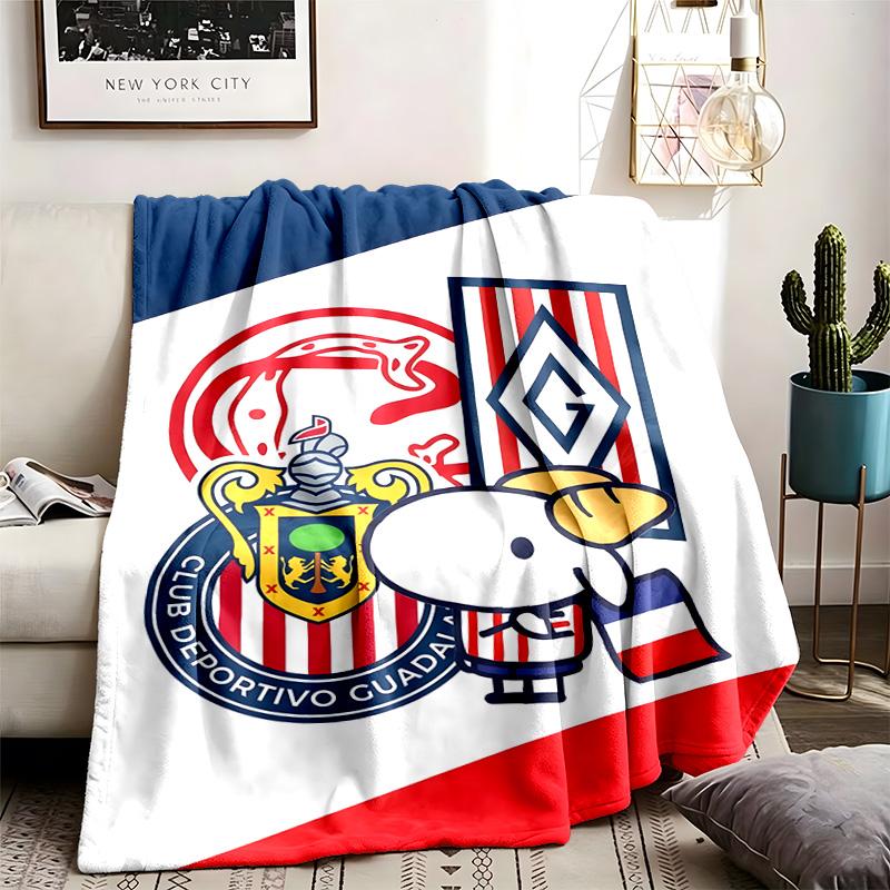 Coperte in Flanella Personalizzate a Tema Club Deportivo Guadalajara Morbide e Adatte a Tutte le Stagioni Perfette per Divani Letti e Campeggio