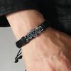 Punk Pirate Style Skull Bangles Men Personality Retro Leather Bracelet Hand-woven Jewelry Halloween Gifts Wholesale