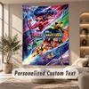 Miraculous Ladybug Tapestry, Personalized Custom Text, Wall Hanging Tapestry For Living Room Home Wall Decor