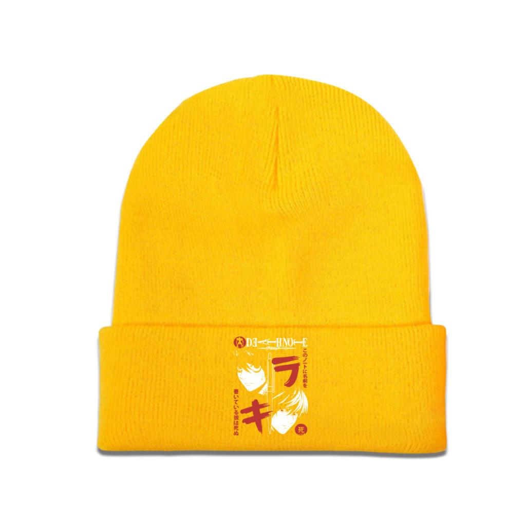 

Вязаная шапка-карандаш Death Note, шапки, осенне-зимняя шапка, теплая шапка унисекс в стиле хип-хоп для женщин-унисекс, подарок One Size