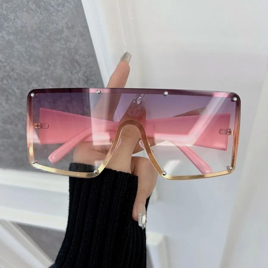Colorful Square Sunglasses Women Men Rimless Sun Glasses Female Male Designer Brand Unisex Travel Outdoor